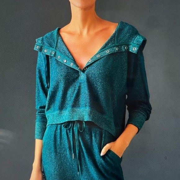 Anthropologie Tops - Daily Practice By Anthropologie Henley Hoodie  Sz L